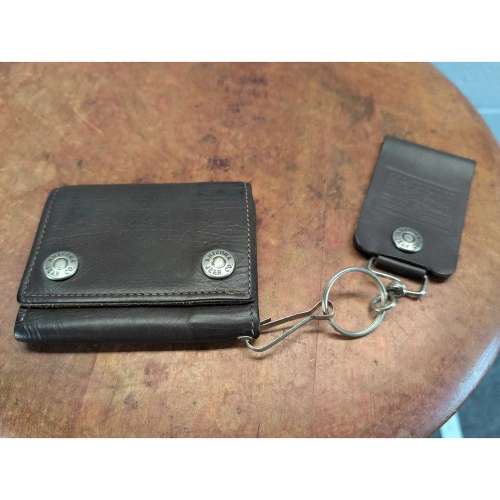 Vintage Arizona Jean Co. Leather Wallet And Pant Loop Brown